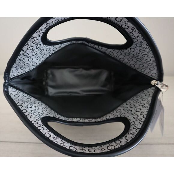 Guess RCS9478081 Black Multi Monogram Suma Travel Insulated Cutout Lunch Tote - Picture 8 of 10